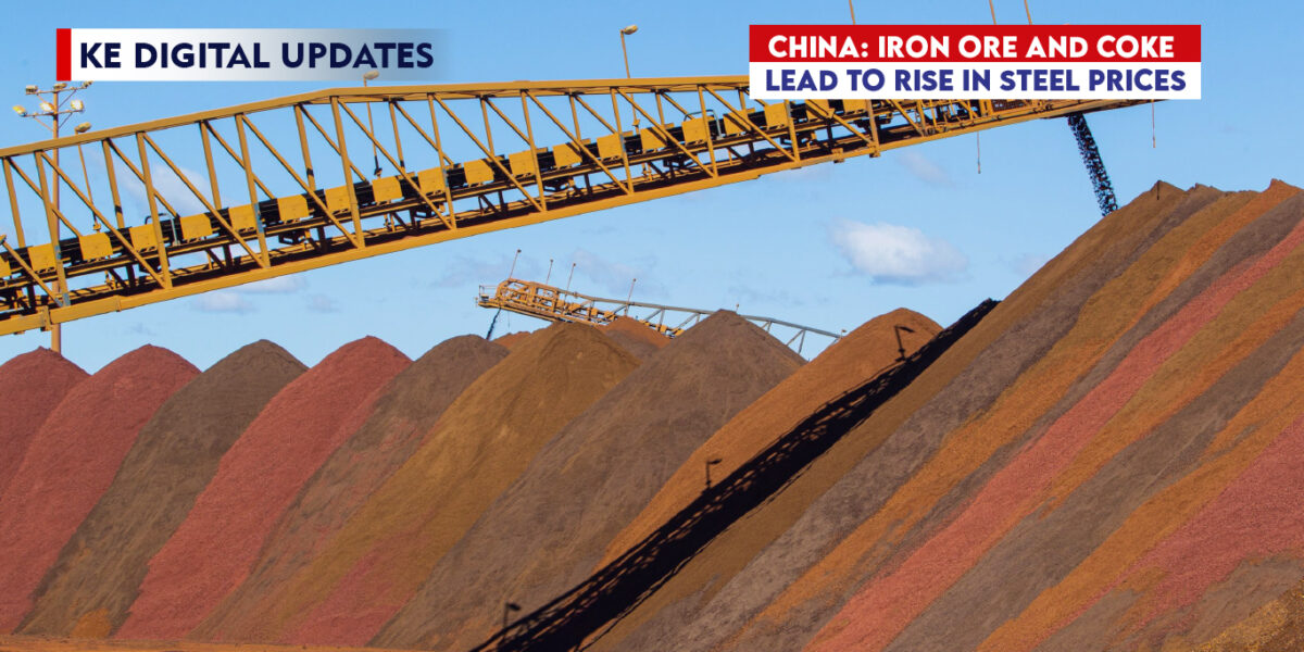 China iron ore and coke lead to rise in steel prices