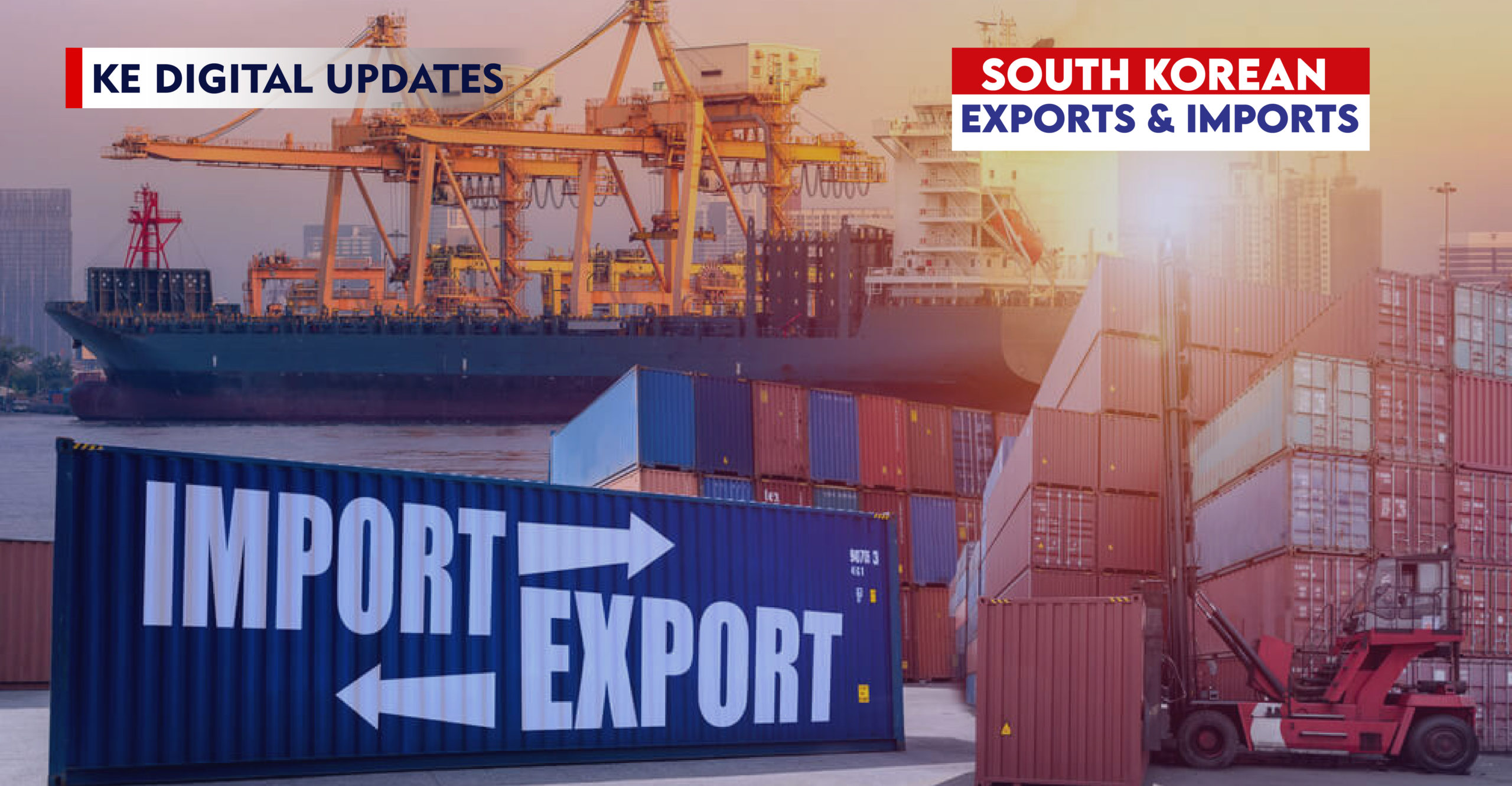 import & export increase in south korea